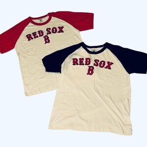 Wright‎ & Ditson Boston Red Sox Men’s Size Large T-shirts. Pair of Red and Blue.